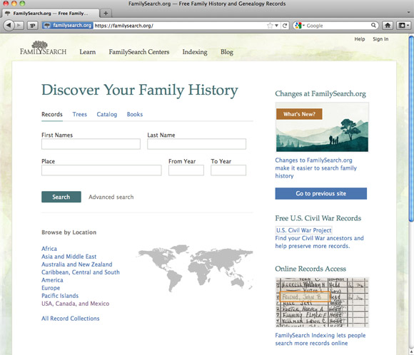 FamilySearch.org Primer: Browsing Collections – GenealogyBlog