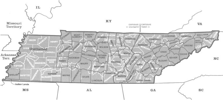 Tennessee Historical Timeline, 1623-1820 – GenealogyBlog